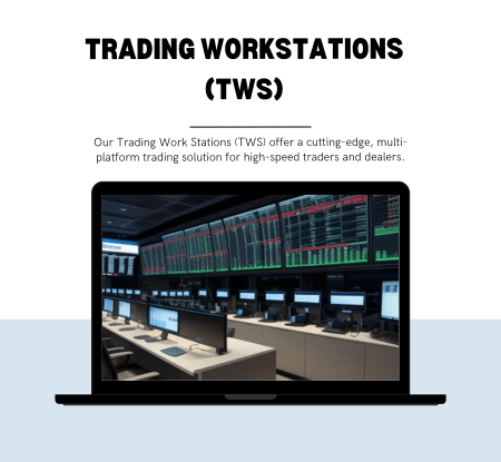 Our Trading Work Stations (TWS) offer a cutting-edge, multi-platform trading solution for high-speed traders and dealers.